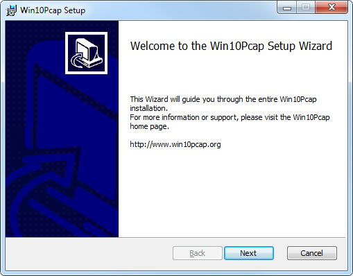 winpcap windows 10